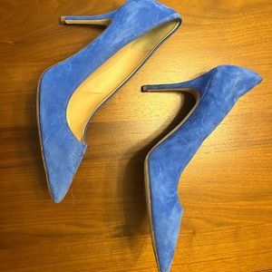 J. Crew Blue Suede Heels